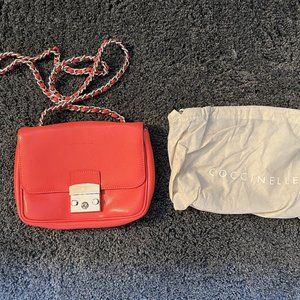 LIKE NEW CONDITION COCCINELLE RED SHOULDER BAG